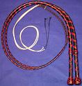 Matched Pair of 6ft Red and Black 12 plait Custom Classic American Bullwhips A